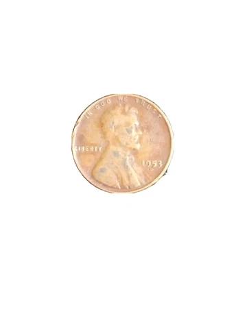 1953D wheat penny with die chip error in date Cover