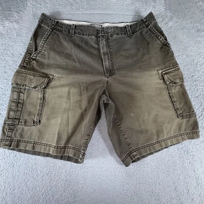 Pantalones Cortos Carga Izod De Colección Para Hombres 40 Verdes Cuadros Envejecidos Sueltos Patinador Y2K Grunge Foto 1 de 4