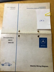 Genuine Mercedes Wiring Diagram 1972-1973 280 E, 280 CE Euro Spec (114.062/072) - Picture 1 of 3