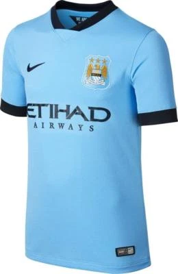Nike MANCHESTER CITY STADIUM REPLICA Soccer football shirt Jersey YOUTH sz S NWT - Image 1 of 4