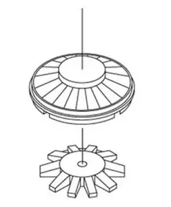 Athearn ATH31002 HO Scale Fans Set 36" Button Top/CF7 (3) - Picture 1 of 1