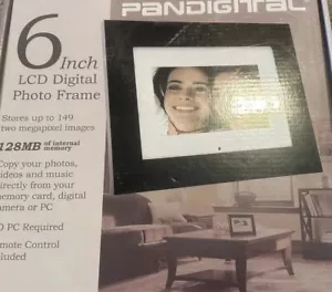 Pandigital PAN602-W LCD Digital Photo Picture Video Frame 6" Inches Black - Picture 1 of 1