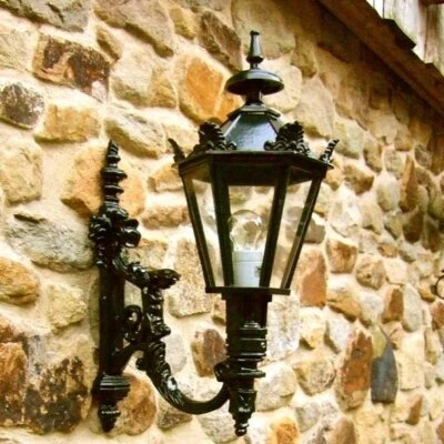 Außenleuchte, rostfreie Wandlampe für die Haustür, Eingangslampe Madrid H 65 cm - Bild 1 von 4