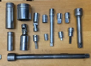 Snap On Tools Sockets Extensions Lot Of 15 Pieces - Bild 1 von 17