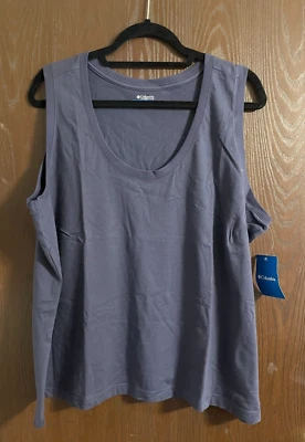 Camiseta sin mangas Columbia para mujer con punta de zafiro azul nocturno talla 3X - nueva con etiquetas Foto 1 de 4