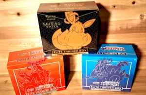 Pokemon Sword and Shield 2 Battle Styles & 1 Shining Fates Elite Trainer Box New - Picture 1 of 6