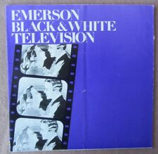 Brochure de vente de télévision vintage 1970 Emerson noir et blanc modèles caractéristiques spécifications