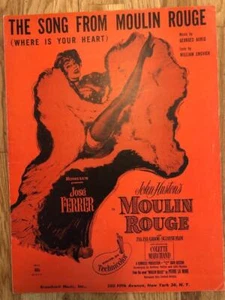 1953 Where Is Your Heart, The Song from "Moulin Rouge" Partituras - Imagen 1 de 1