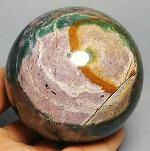 Collection ! Raw NATURAL OCEAN JASPER Geode QUARTZ CRYSTAL Sphere Ball HEALING - Picture 1 of 12