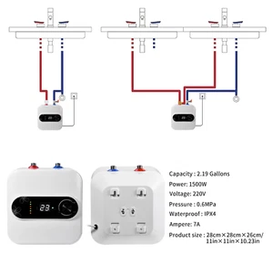 10L 1500W Electric Instant Hot Water Heater Under Sink Small Water Tank Kitchen - Picture 1 of 11
