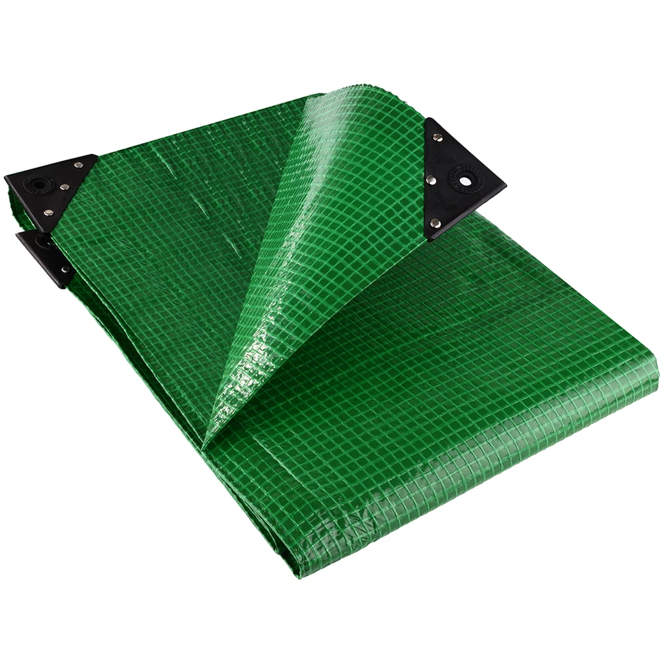 GroundMaster 170gsm Green Mono Colour Tarpaulin Heavy Duty Waterproof Cover