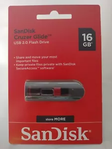 ⚡NEW- SANDISK Cruzer Glide 16GB USB 2.0 Flash Drive FREE SHIPPING - Picture 1 of 2