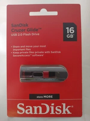 ⚡NEW- SANDISK Cruzer Glide 16GB USB 2.0 Flash Drive  FREE SHIPPING - Image 1 of 2