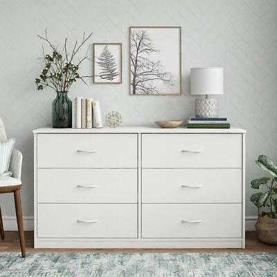 Mainstays Classic 6 Drawer Dresser, White Finish - Image 1 of 4