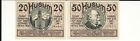 Gutscheine, 20, 50, 75 und 100 Pfennig, Husum 15.9.1921