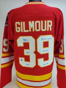 Doug Gilmour Autographed Signed Calgary Flames Custom Jersey (JSA) - Picture 1 of 8