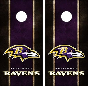 Baltimore Ravens Cornhole Board Decal Wrap Wraps - Picture 1 of 3