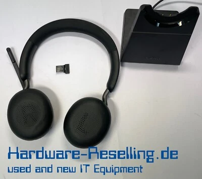 Jabra Headset Evolve2 65 Stereo-Headset Bluetooth USB HSC110W + Ladestation - Bild 1 von 4