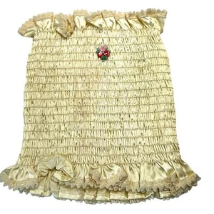 Vintage 1969 Little Girls Smocked Ruffle Tube Top With Flower Detail Size Medium - Picture 1 of 6