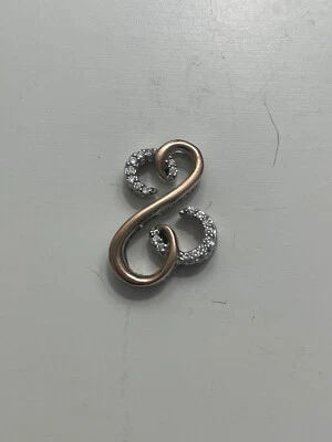 Jane Seymour Heart 14k  Rose And White Gold .10ct Diamond Pendant - Image 1 of 2