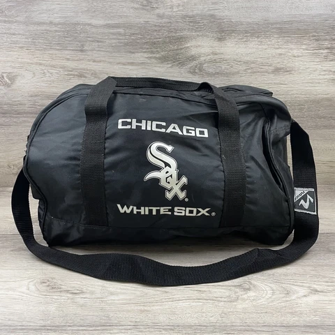 Chicago White Sox NASCO Duffel Bag Vintage 18x11” Black White MLB Cover