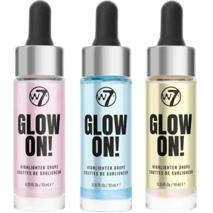 W7 Cosmetics Glow On Highlighter Drops - Liquid Illuminator Makeup Schimmer Gesicht - Bild 1 von 4