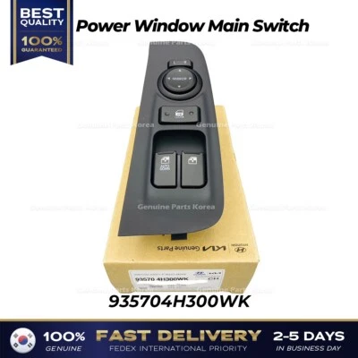⭐Genuino⭐ Interruptor principal ventana eléctrica 935704H300WK para Hyundai H1 Foto 1 de 4