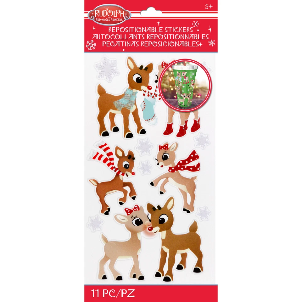 JOLEE'S BOUTIQUE Scrapbooking Crafts Stickers Jolees Christmas Rudolph Clarice Repositionable