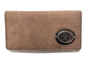 Las Vegas Raiders Leather Checkbook Cover - New - Picture 1 of 4