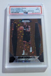 2017 Panini Fast Break Prizm Bronze Bam Adebayo 15/20  PSA 9 Pop. 6