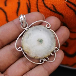 Whire Solar Quartz Handmade Pendant White Solar Quartz Gemstone Jewelry - Picture 1 of 4