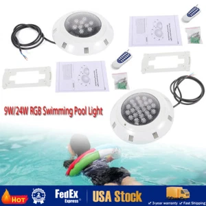 RGB LED Underwater Fountain Swimming Pool Light Waterproof Lamp & Remote NEW - Picture 1 of 12