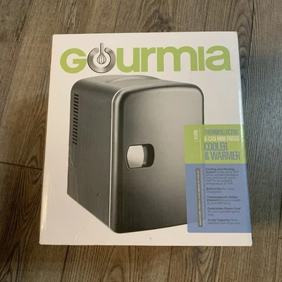 Gourmia Thermoelectric 6-Can MINI-FRIDGE COOLER WARMER GMF600BL - Image 1 of 4