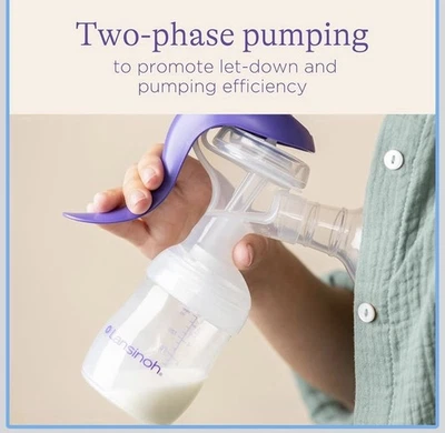Lansinoh 2 Phase Manual Breast Pump Hand Pump for Breastfeeding 5 fl oz NEW - Image 1 of 4