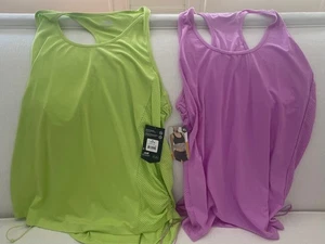 2 NEW WITH TAGS AVIA Lifestyle ruched racerback tanks - Picture 1 of 11
