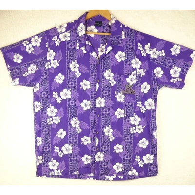 Sacramento Monarchs Shirt Mens 2XL Purple Social Awearness Hawaiian Button Up - Image 1 of 4