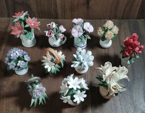 LESEN BESCHÄDIGTE Blumen des Jahres Franklin Mint Porzellan Figur 11er Set - Bild 1 von 6