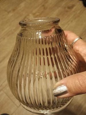 Ceiling Fan Replacement Globe Clear with Ridges 5.25 Inches Tall - Image 1 of 4