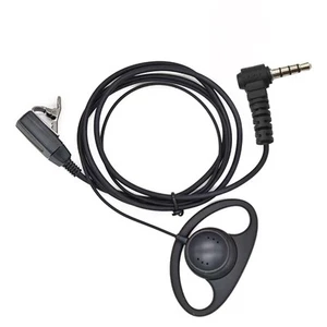 Mic Hidden D-Shape Earpiece Headset PTT For YAESU Vertex VX-1R 5R VX-110 VX298 - Afbeelding 1 van 8
