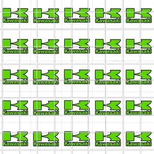 Kawasaki Waterslide Decalcomania Unghie Dito, Istruzioni Bonus (set di 50) JH - Foto 1 di 7