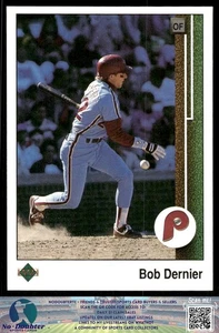1989 Upper Deck #340 Bob Dernier Philadelphia Phillies 89UD - Picture 1 of 2