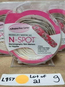 BEEKLEY MEDICAL N-SPOT MAMMOGRAPHY SKIN MARKERS QTY 110 !  G - Picture 1 of 4