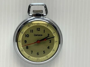 Vtg Companion Men’s Pocket Watch Mid Century Made In USA Runs - Picture 1 of 7