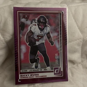 2025 Panini Donruss #107 Bucky Irving Purple Season Stat Line /500 Buccaneers - Picture 1 of 2