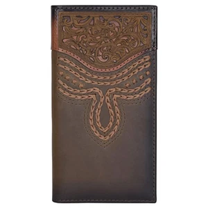 Justin Russet Inlay Rodeo Wallet Men Genuine Leather Western, Brown - Picture 1 of 1