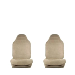 Protector de funda de asiento de tela de coche universal tela de terciopelo beige par - Imagen 1 de 1