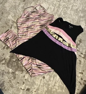 KidPik leggings & tank 3 Piece Set girls size large 12 Tops/ XL pants C4 - Picture 1 of 6