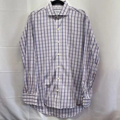 Camisa Ledbury Para Hombres Grande Roja/Blanca/Azul A Cuadros Manga Larga Con Botones -NUEVA SIN ETIQUETAS Foto 1 de 4