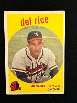 1959 Topps Del Rice #104 Milwaukee Braves Vg/Ex - Image 1 of 2