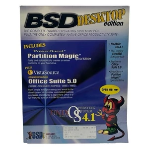 BSD FreeBSD Unix Based OS Desktop Edition 4.1 (CD-ROM, 2000) Big Box Software - Picture 1 of 22